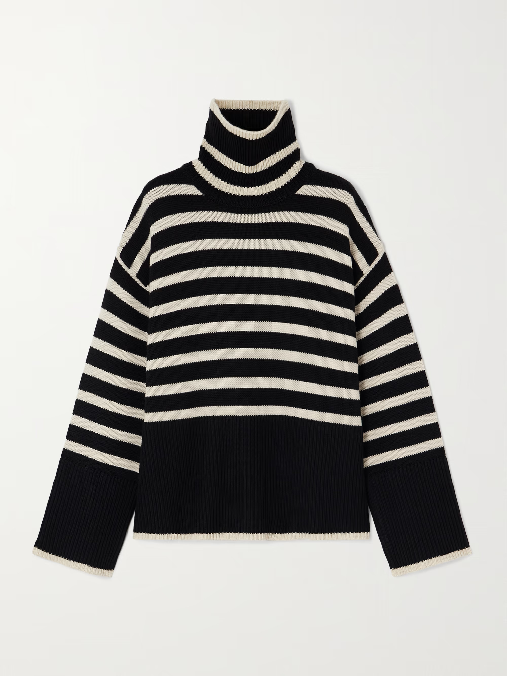 Striped wool-blend turtleneck sweater | NET-A-PORTER (US)