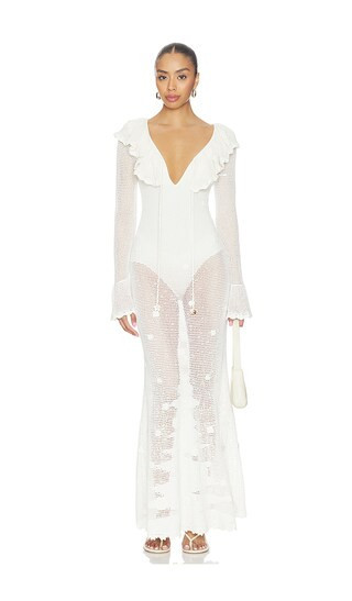 self-portrait White Floral Crochet Dress in White. - size S | Revolve Clothing (Global)