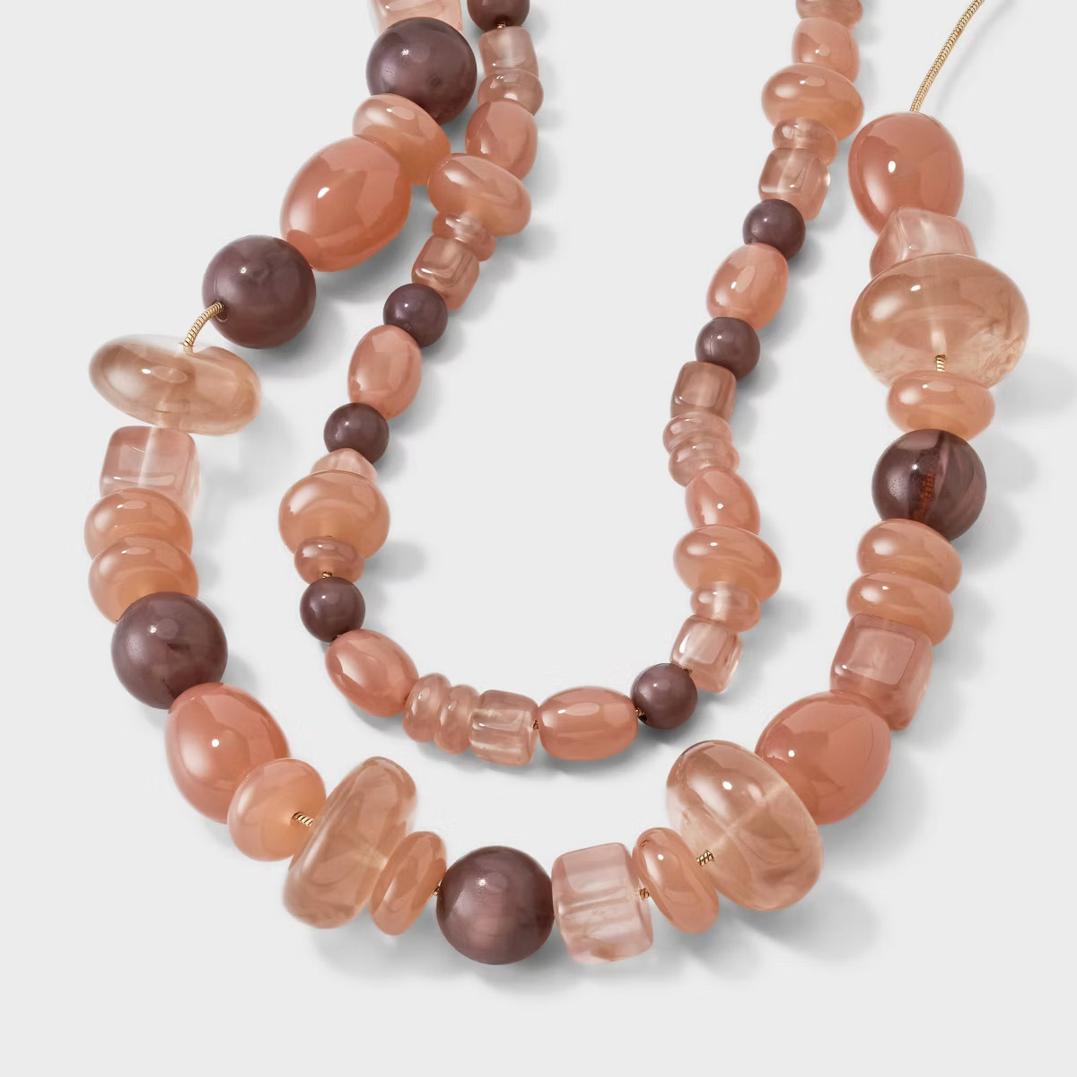Beaded Two Row Necklace - A New Day™ Pink | Target