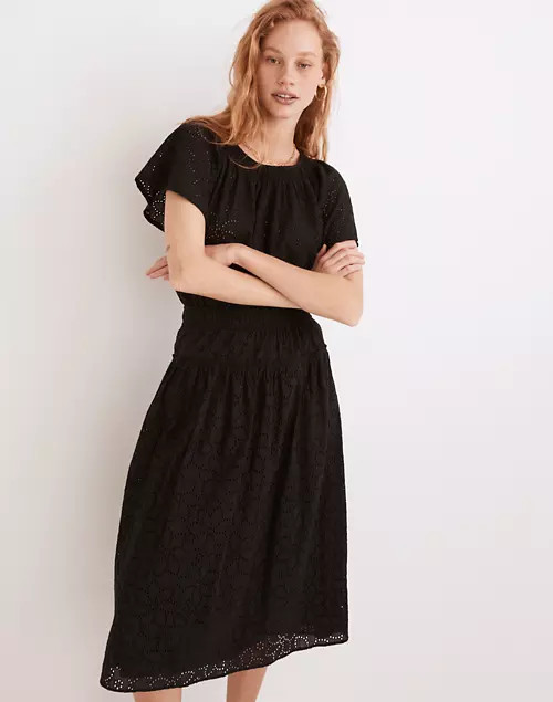 Eyelet Flutter-Sleeve Top | Madewell