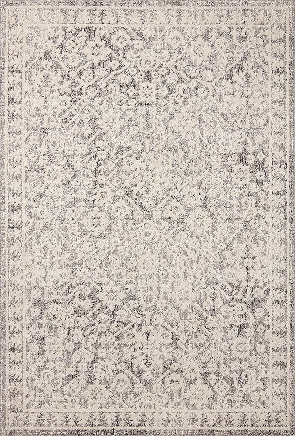 Loloi Magnolia Home by Joanna Gaines Gigi Collection GIG-01 Grey/Ivory 7'-10" x 10' Area Rug | Amazon (US)