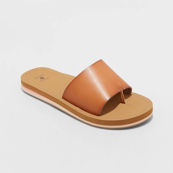 Women's Donna Slide Sandals - Shade & Shore™ Tan | Target