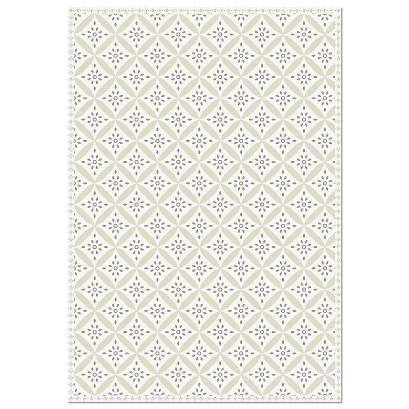 Beige Geometric Pattern Decorative Floor Mat | Wayfair North America