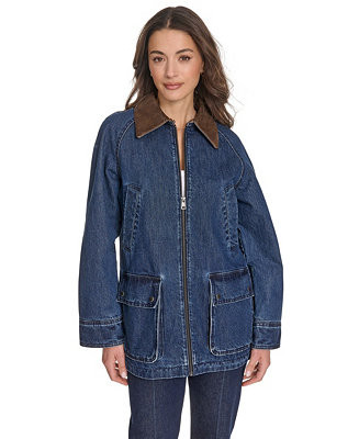 Women's Front Zipper Barn Jacket | Macy's