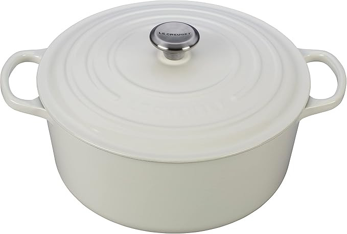Le Creuset Enameled Cast Iron Signature Round Dutch Oven, 9 qt., White | Amazon (US)