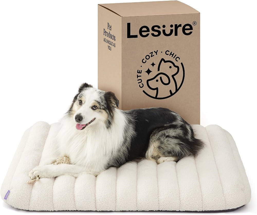 Lesure 4 Inch Thick Orthopedic Foam Dog Bed for Large Dogs, Waterproof Chic Flat Dog Bed with Rem... | Amazon (US)