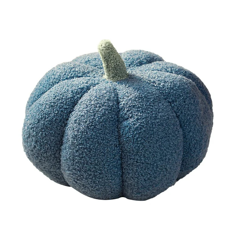 Pumpkin Throw Pillows, Happy Halloween Sherpa Fall Decorative Pumpkin Shaped Pillow Cute 3D Shape... | Walmart (US)