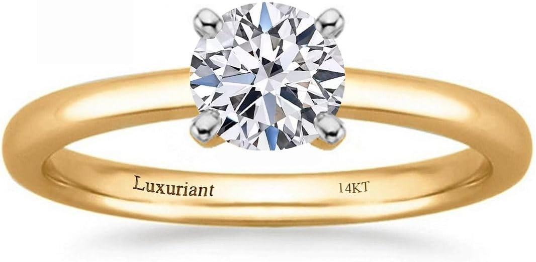 Shop LC IGI Certified Lab Grown Diamond Engagement Ring for Women | 0.5 to 4 Carat | E-F Color VS... | Amazon (US)