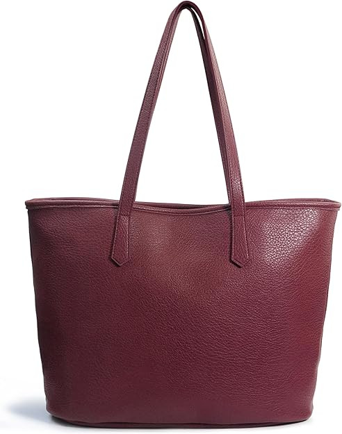 Zipper Tote Bag for Women Soft Vegan Leather Handbag for Work, Travel & Everyday Use | Amazon (US)