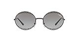 Vogue Eyewear Women's VO4118S Metal Oval Sunglasses, Black/Grey Gradient, 56 mm | Amazon (US)