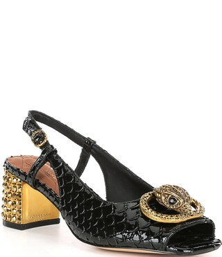 Kurt Geiger London Chelsea Snake Print Slingback Heels | Dillard's | Dillard's