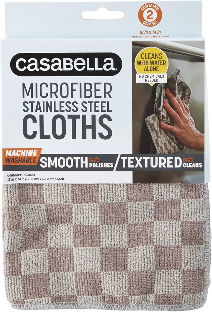 Casabella Microfiber Stainless Steel Cloth, | Amazon (US)