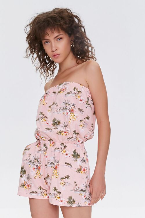 Tropical Print Tube Romper | Forever 21 (US)