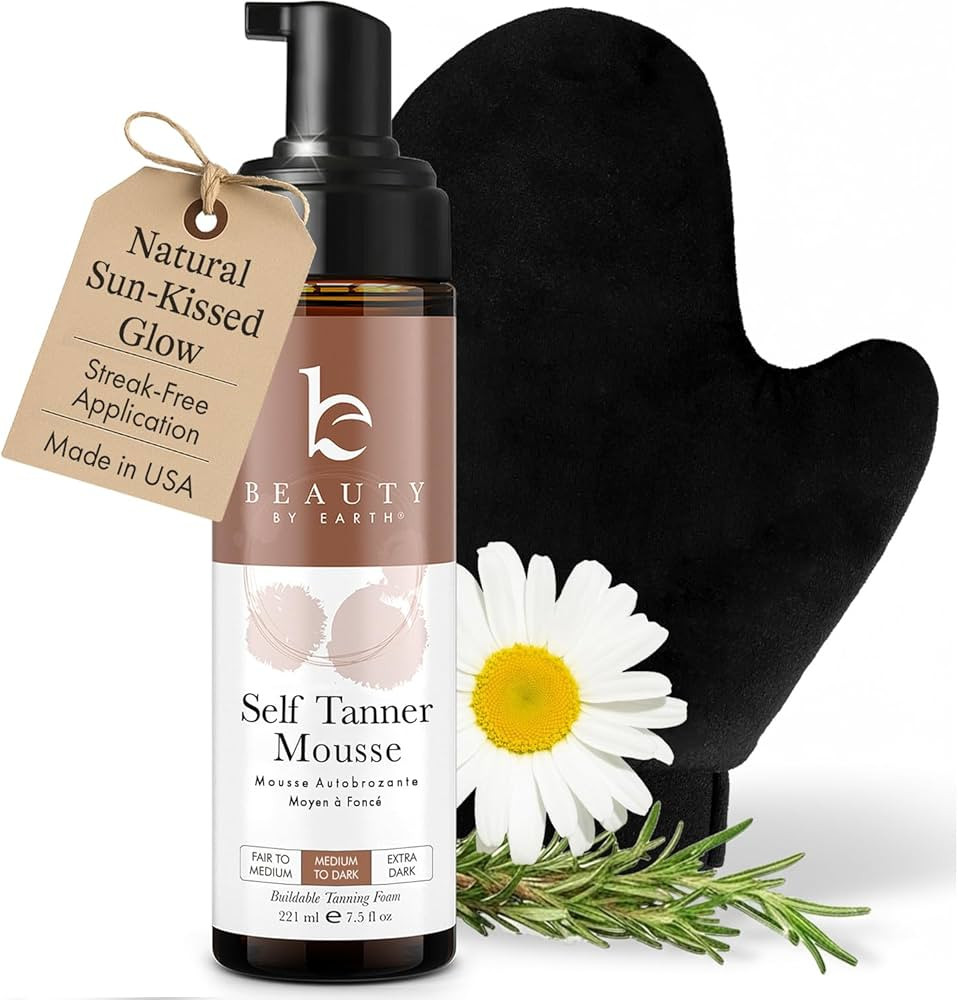 Self Tanner Tanning Mousse Kit - USA Made with Natural & Organic Ingredients, Self Tanner Mousse ... | Amazon (US)