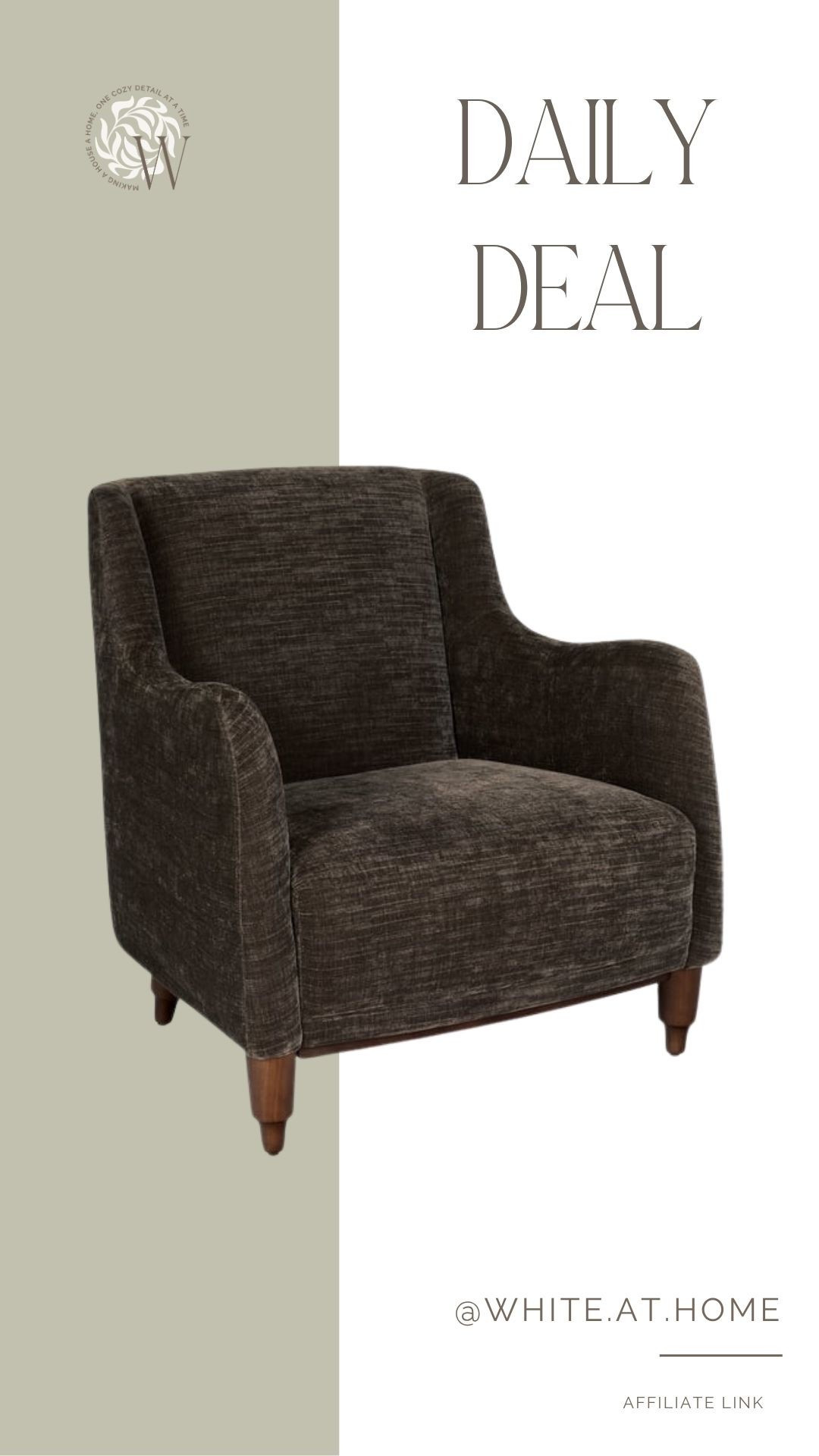 The prettiest new arm chair from Walmart! I love the brown velvet, the wood legs, and the sloped arms. The love is so good too—under $225!!

#LTKHome #LTKSaleAlert