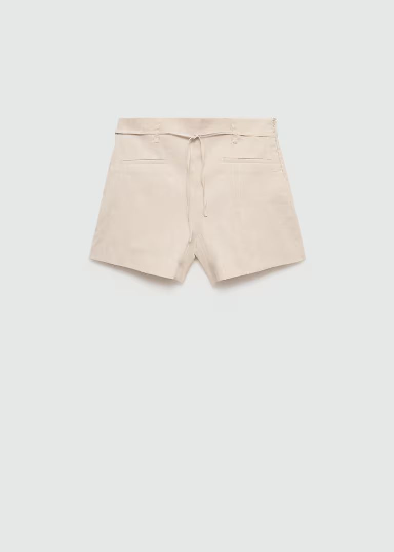 Shorts linen bow | MANGO (US)