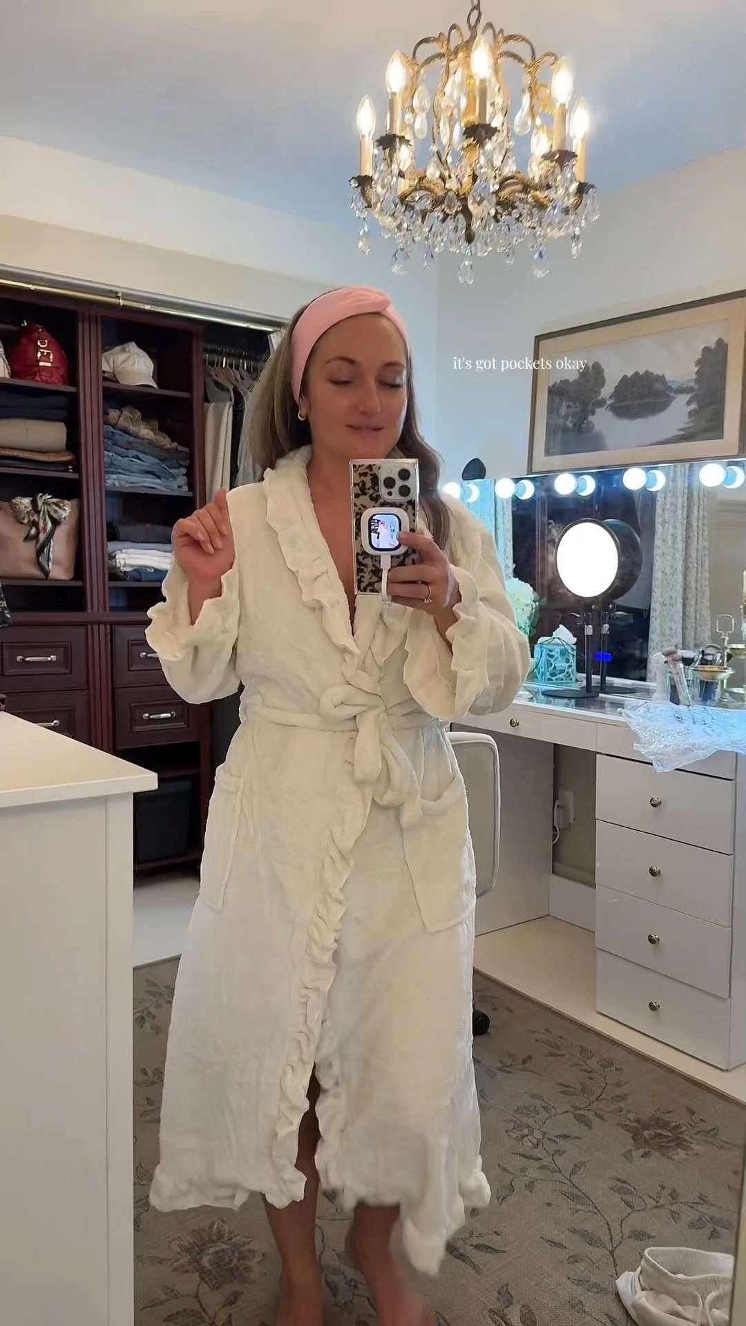 This ruffle robe is giving bougie but on a budget! So super soft. Great gift idea for the holiday . #giftidea #luxury #robe 

#LTKFindsUnder50 #LTKU #LTKBeauty