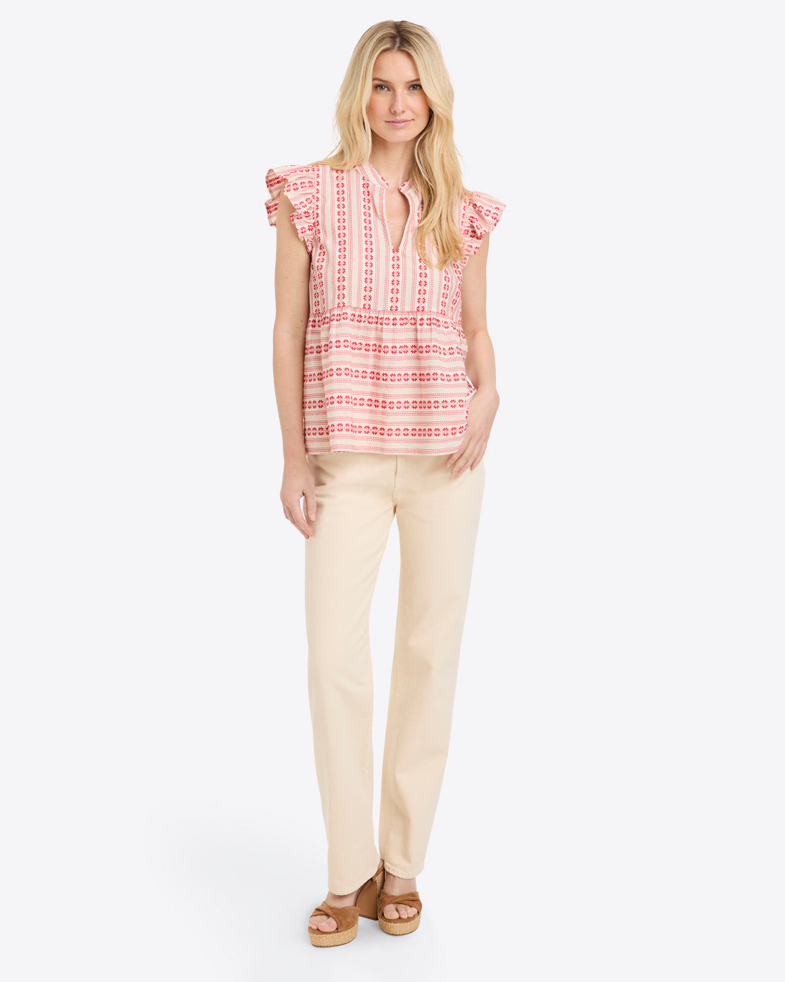 Penelope Top in Dobby Stripe | Draper James (US)