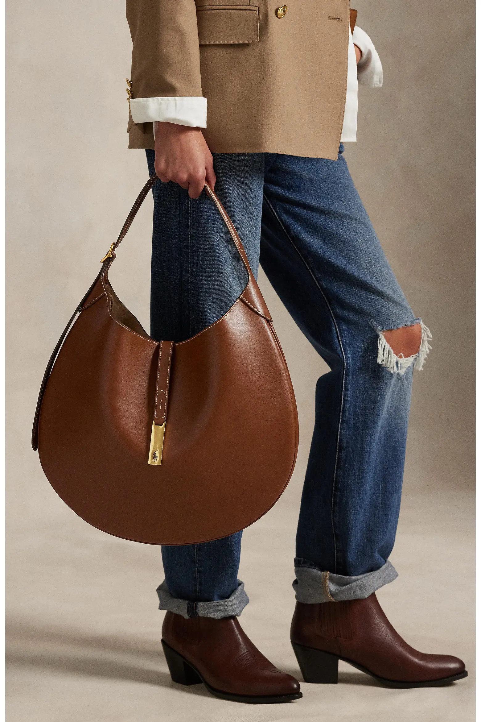 Large Polo ID Leather Shoulder Bag (Women) | Nordstrom | Nordstrom