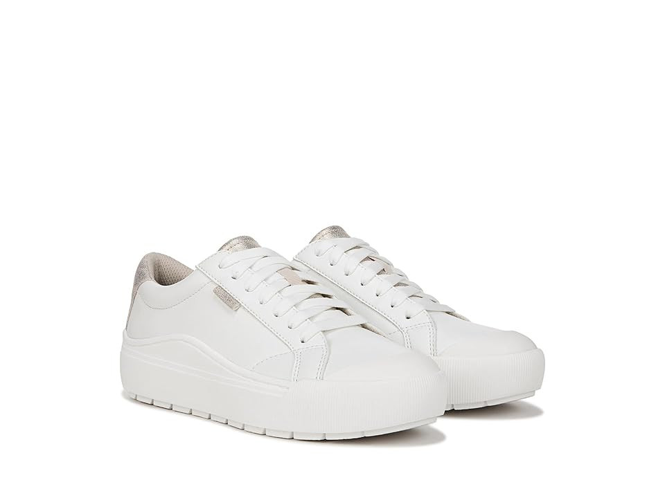 Dr. Scholl's Time Sneaker Women's Shoes White/Gold : 9.5 M, Leather | Zappos