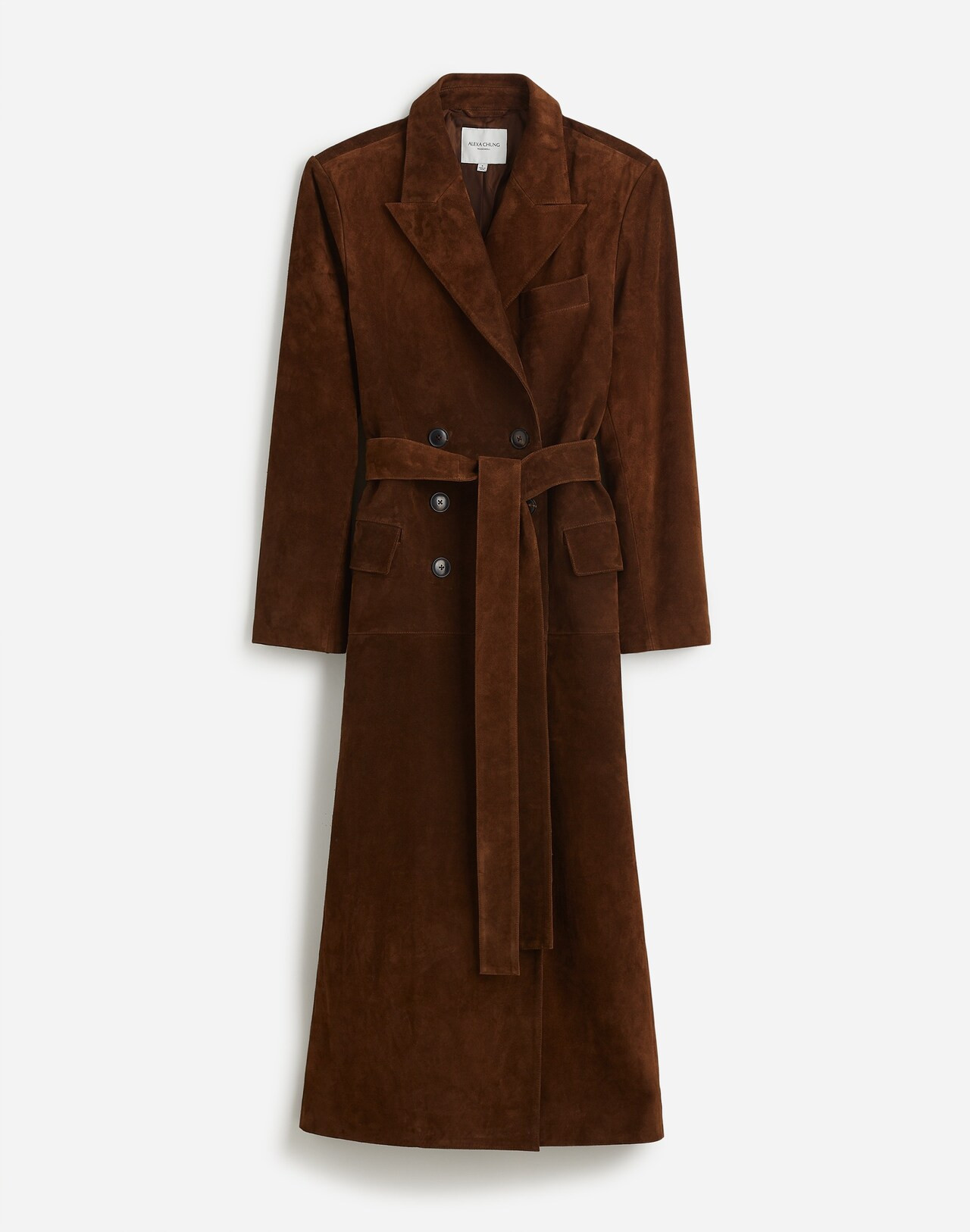 Alexa Chung for Madewell Double-Breasted Blazer Overcoat in Suede | Madewell