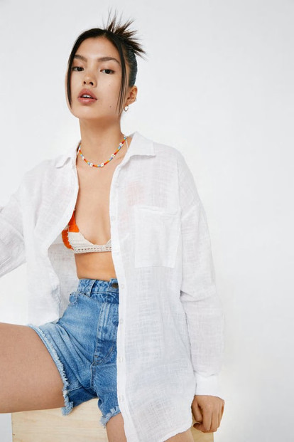 Linen Relaxed Shirt | Nasty Gal (US)