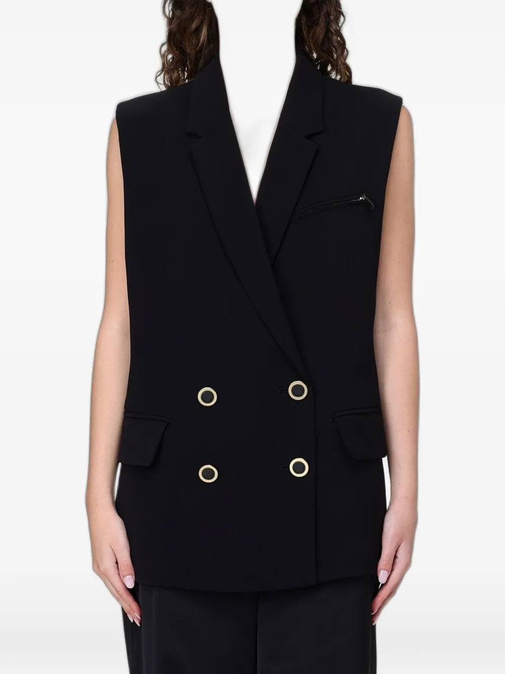 Armani Exchange double-breasted waistcoat - Black | Farfetch Global