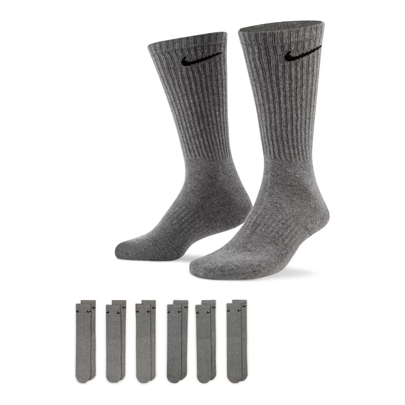 Men's Nike 6-Pack Everyday Cushioned Crew Training Socks | Kohl's
