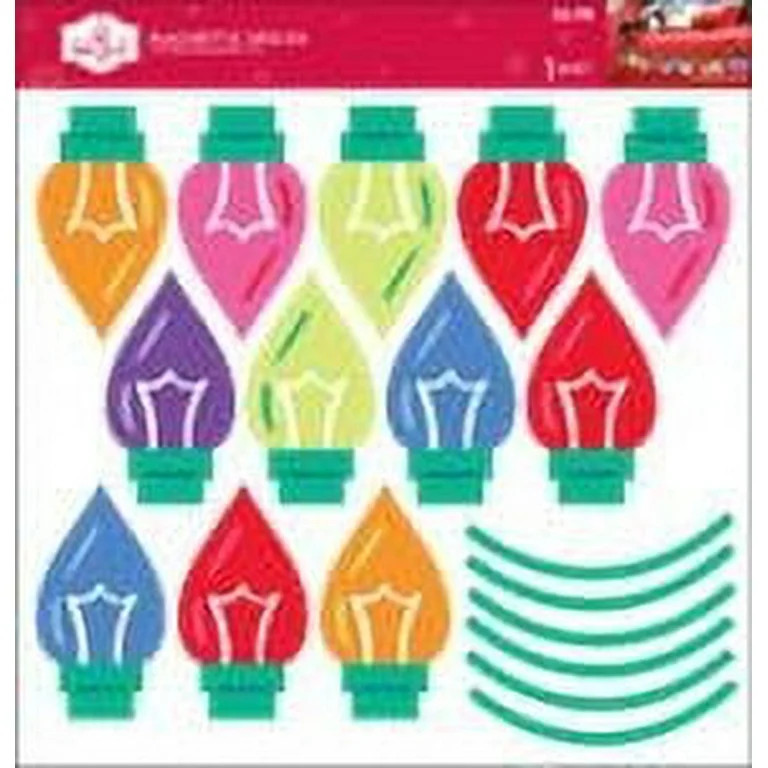 Christmas Lights Magnetic Decor, Red/Blue/Green, 12" x 11.5", by Holiday Time - Walmart.com | Walmart (US)