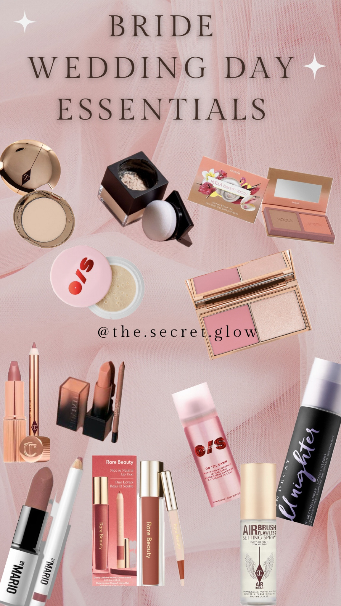 All the essentials every bride should have on her wedding day.
+ setting powder
+ lip combo set
+ blush/bronzer set
+ setting spray to refresh


#LTKstyletip #LTKbeauty #LTKwedding