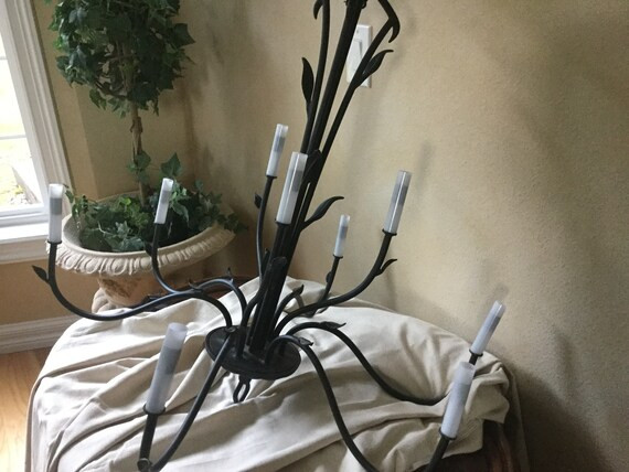Hand-Forged Iron Farmhouse Chandelier, French Country, Vintage French Chandelier | Etsy (US)