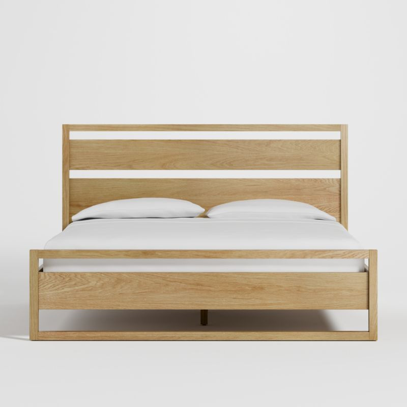 Leavitt Natural Oak Wood King Bed | Crate & Barrel | Crate & Barrel