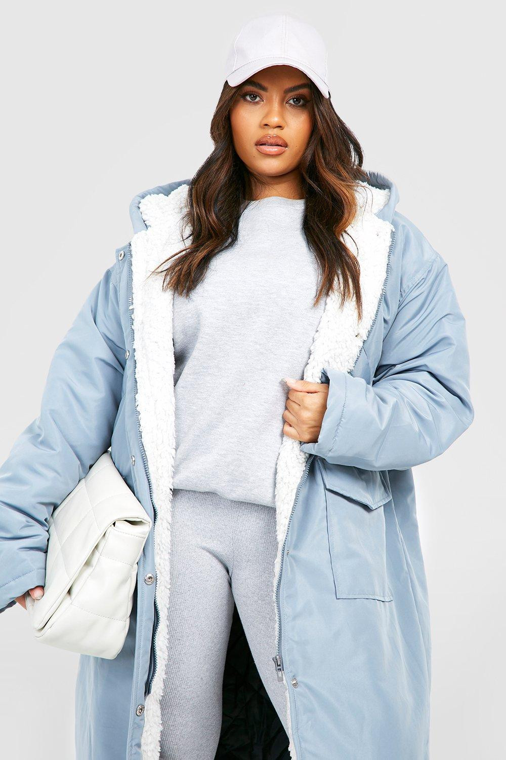Plus Longline Fleece Lined Parka | Boohoo.com (US & CA)