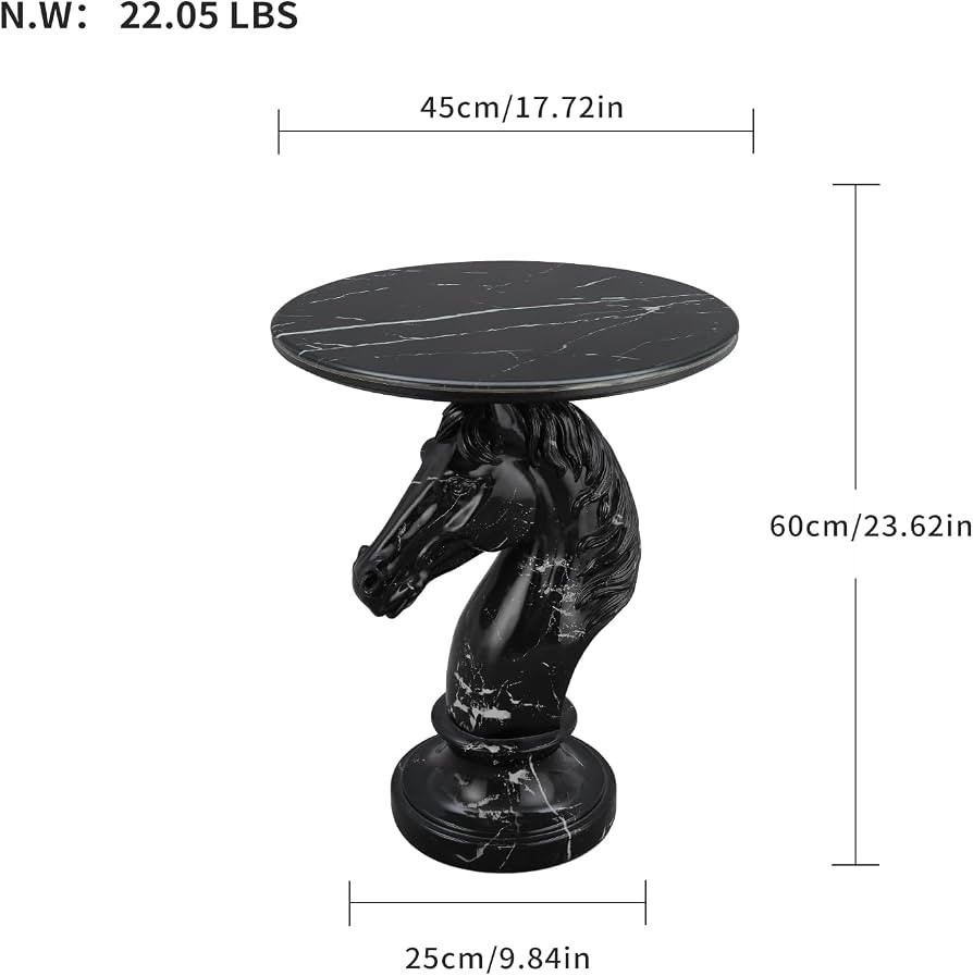 Sleek Black Horse Bust Side Table | Amazon (US)