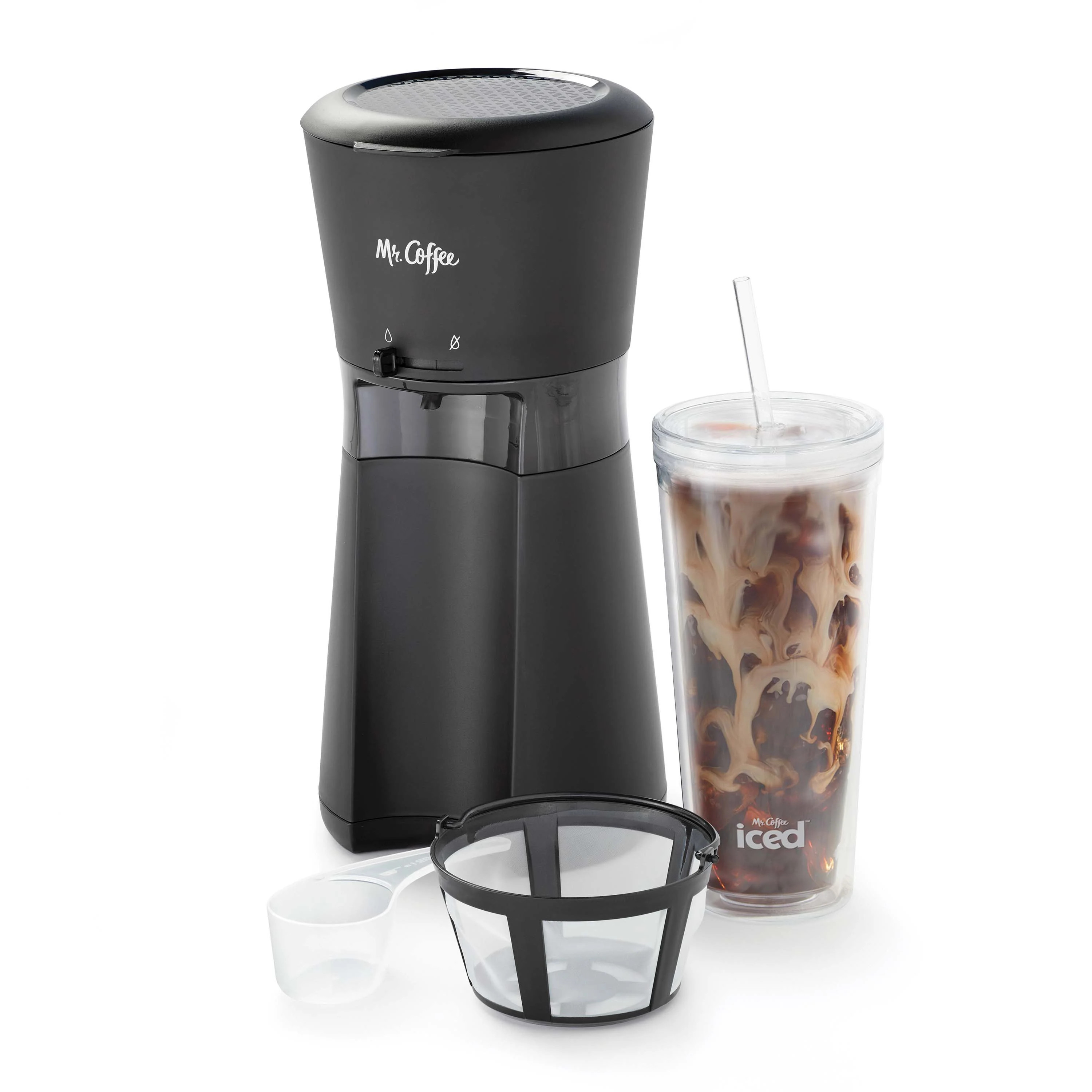 Mr. Coffee® Iced™ Coffee Maker with Reusable Tumbler and Filter, Black - Walmart.com | Walmart (US)