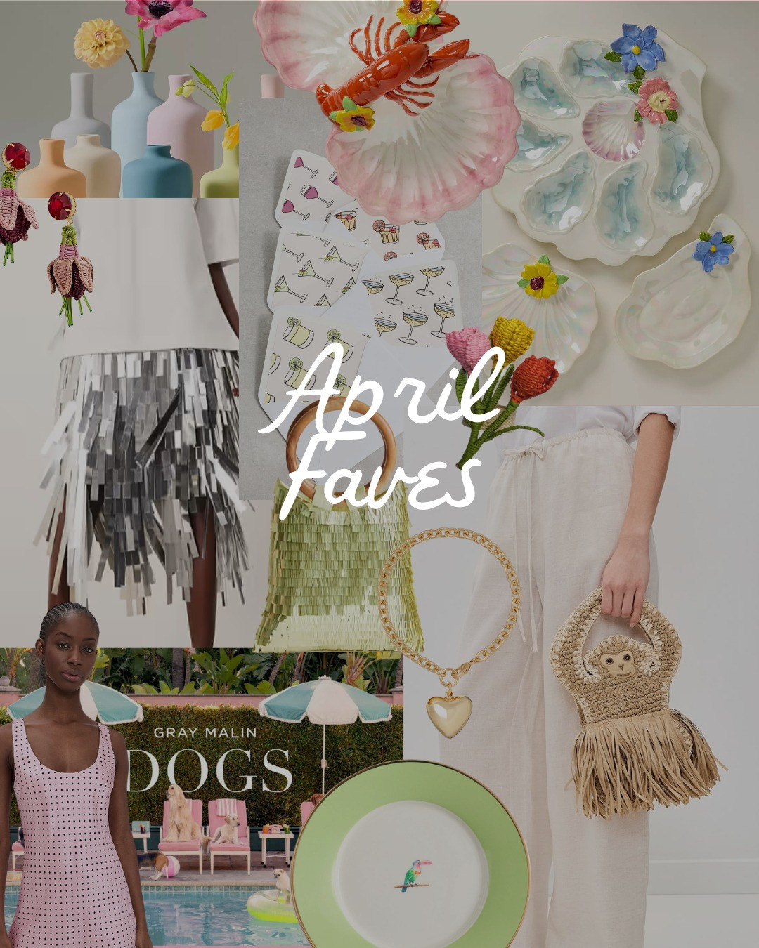 APRIL FAVORITES!!! Everything I've shopped and saved this month...novelty bags, funky patterns, and everything from the new Farm Rio x Anthropologie collection!!  

 #LTKootd #LTKHome