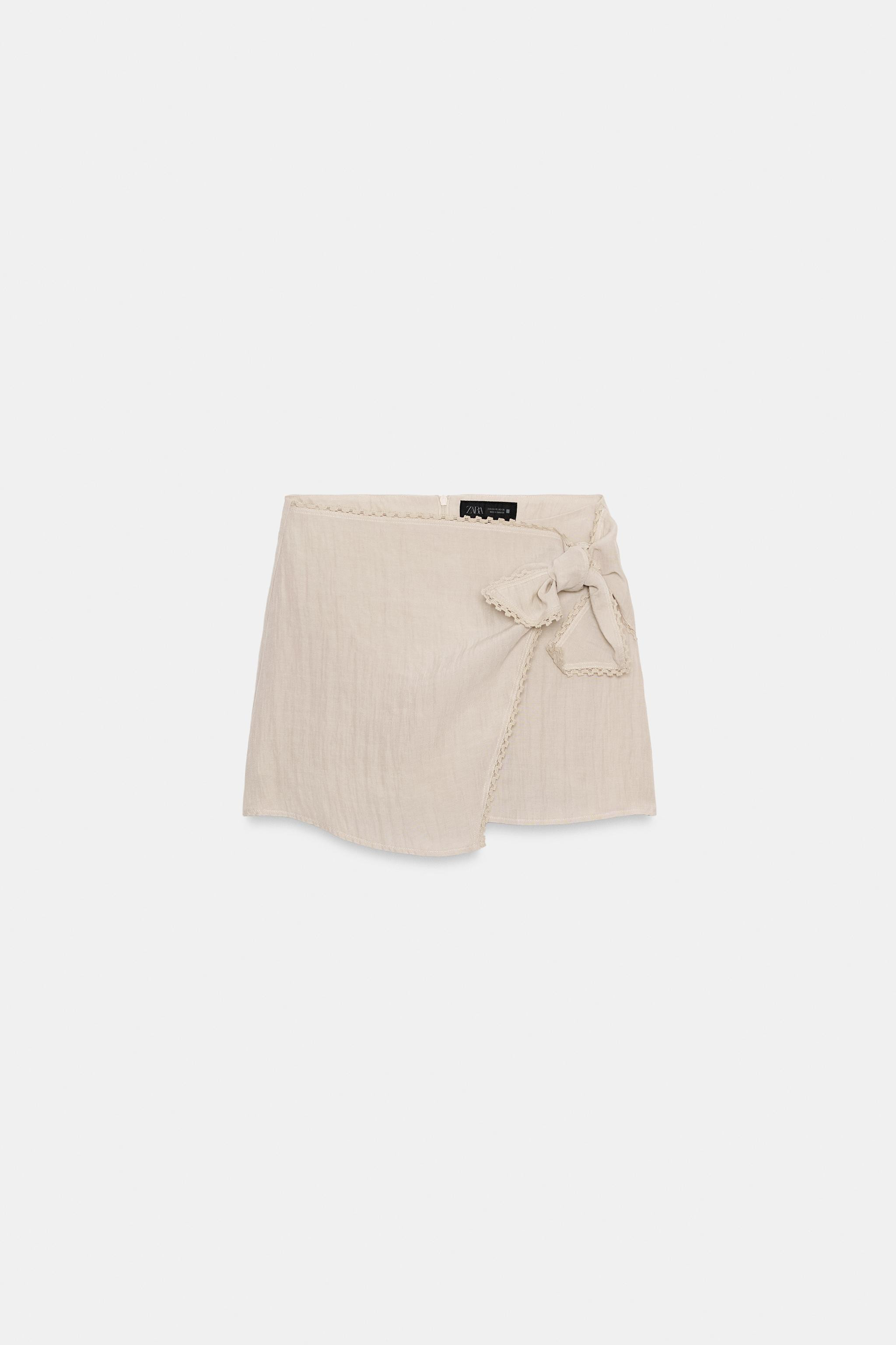 LACE KNOTTED SKORT | Zara US