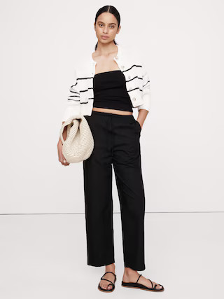 Cotton Poplin Pull-On Pant | Banana Republic (US)