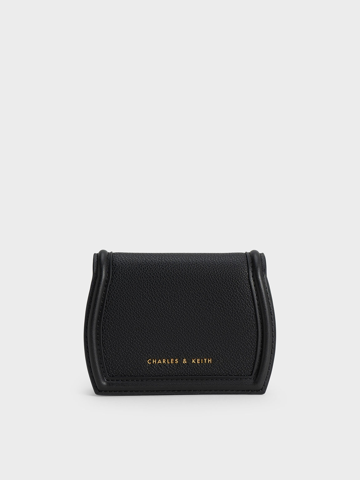 Black Leona Curved Wallet | CHARLES & KEITH | Charles & Keith EU