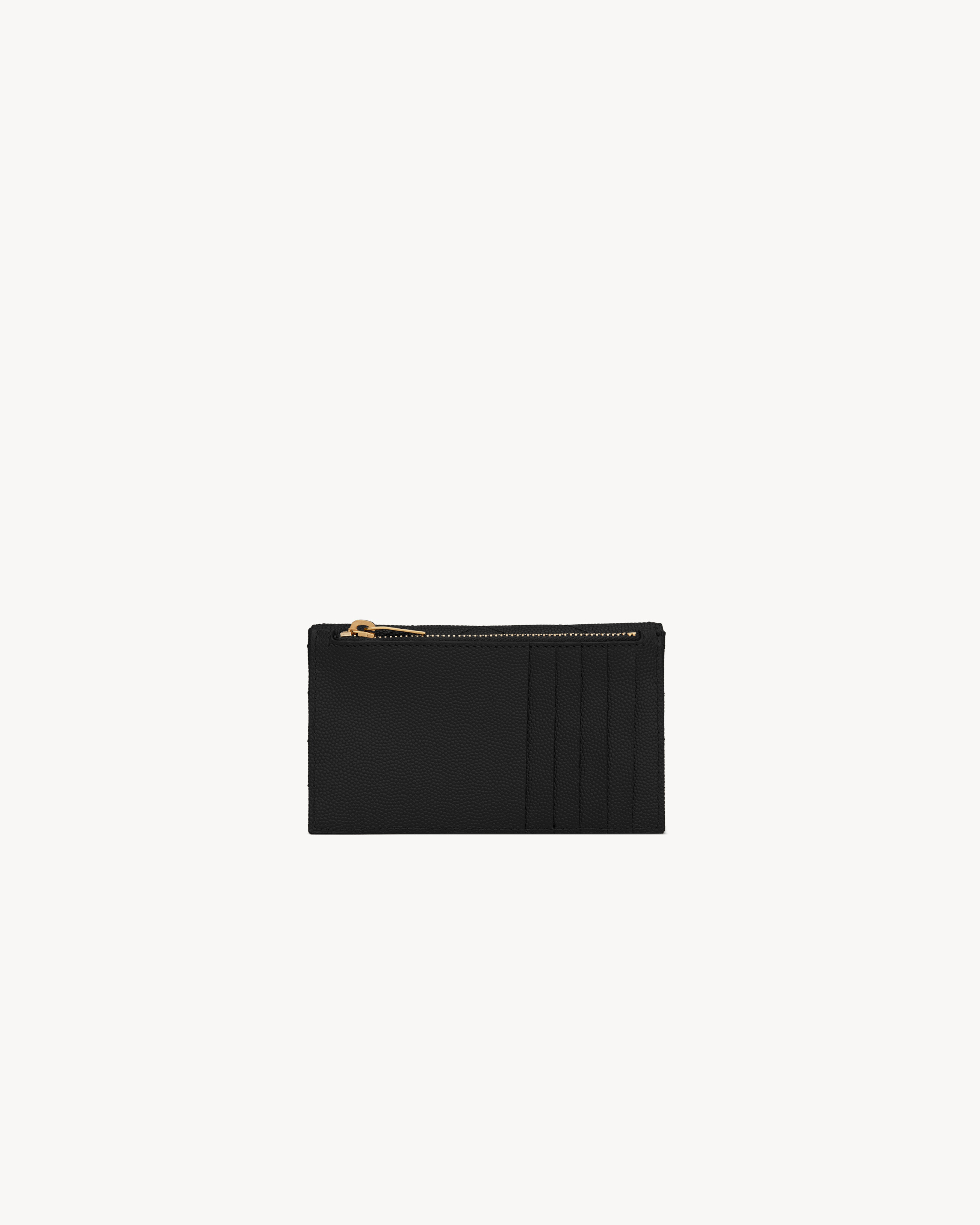 CASSANDRE MATELASSÉ FRAGMENTS FLAP CARD CASE IN GRAIN DE POUDRE LEATHER | Saint Laurent Inc. (Global)