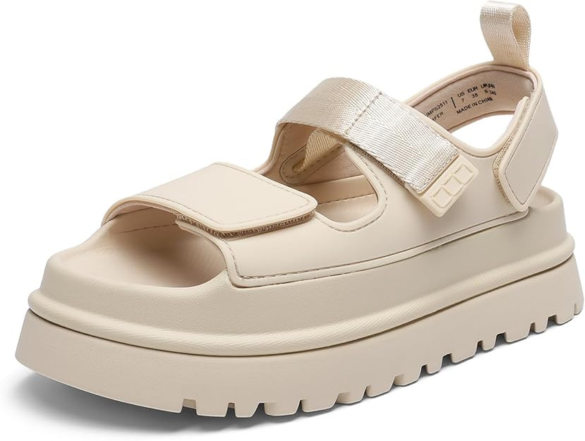 DREAM PAIRS Platform Sandals for Women Chunky Open Toe Dress Walking Comfortable Flat Sandals for... | Amazon (US)