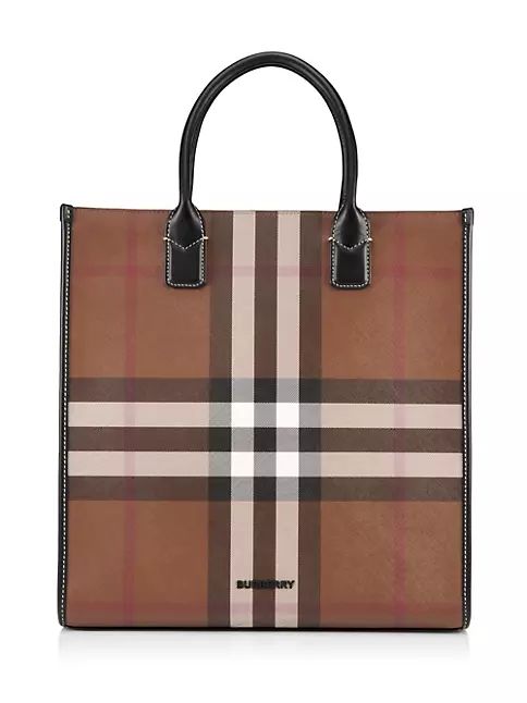Burberry Denny Check Canvas Slim Tote Bag | Saks Fifth Avenue