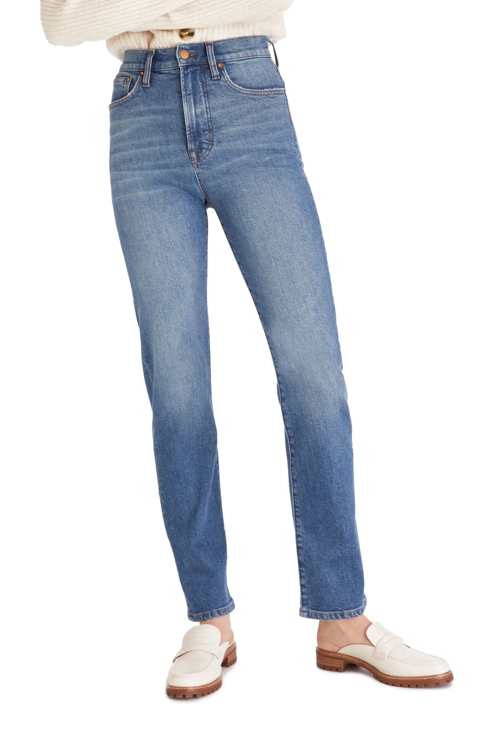Madewell The Perfect Vintage High Waist Straight Leg Jeans | Nordstrom | Nordstrom