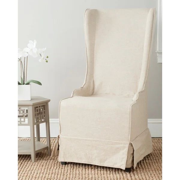 Safavieh En Vogue Dining Deco Bacall Ivory Slip Cover Dining Chair | Bed Bath & Beyond