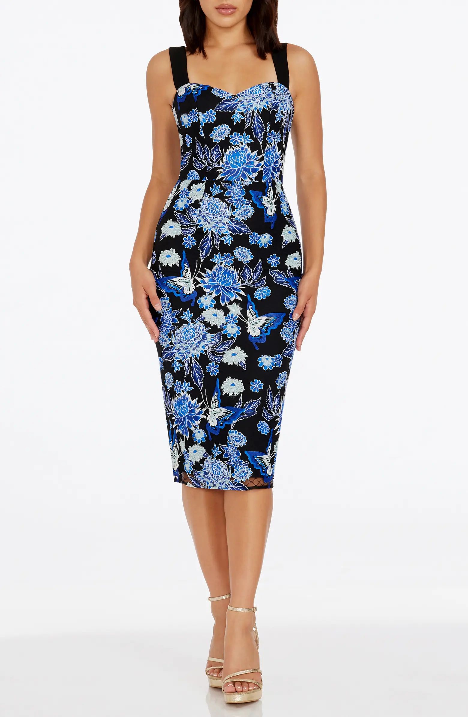 Dress the Population Nicole Floral Cocktail Sheath Dress | Nordstrom | Nordstrom