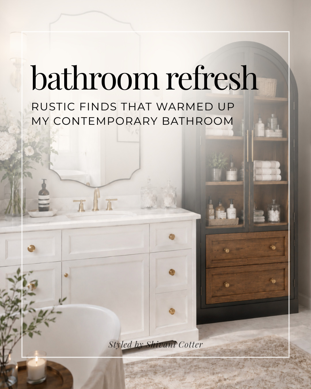 Bathroom Refresh | Vintage Farmhouse Finds

These bathroom finds instantly warmed up my contemporary space without a full renovation. The arched cabinet, scalloped mirror, wall storage, and vintage inspired accessories add texture, charm, and a designer look for less. Perfect for a bathroom refresh, small space storage, or a pretty home update.

bathroom decor | bathroom storage ideas | arched cabinet | bathroom vanity mirror | scalloped mirror | rustic bathroom decor | vintage inspired decor | bathroom organization 

 #LTKHome