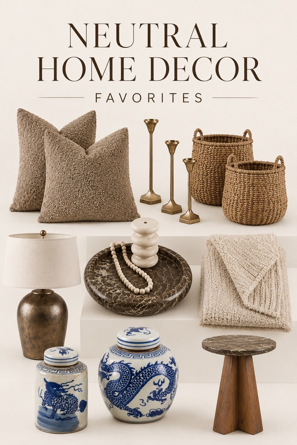 Neutral Home Decor Favorites

These are the home decor pieces I reach for again and again. Warm neutrals, rich textures, brass accents, marble, woven baskets, and timeless decor that gives your home an elevated, designer-inspired look. I’m sharing all of my favorite finds in one collection.

#LTKHome #LTKSaleAlert #LTKSeasonal