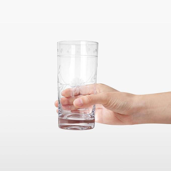 Royalrose Premium Delight Vintage Wine Glasses – Hand-Blown with Etched Long Stem, Classic Glas... | Amazon (US)