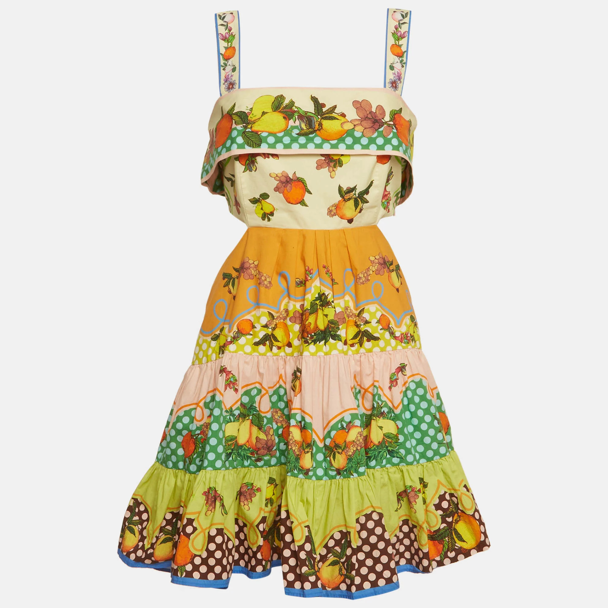 Alemais Multicolour Lemonis Print Cut Out Mini Dress | Shop Simon