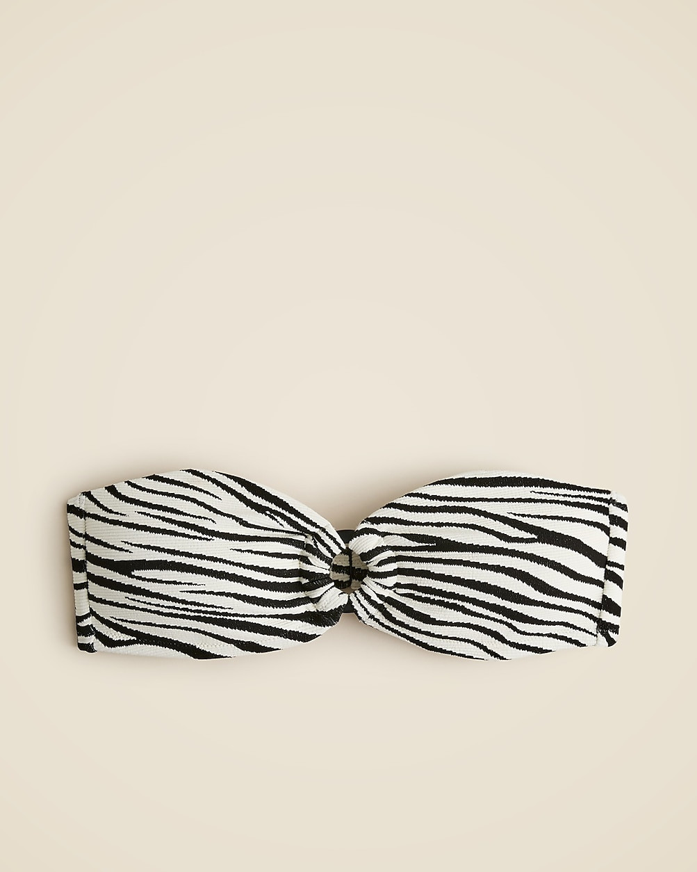 Gemma O-ring bikini top in zebra print jacquard | J. Crew US